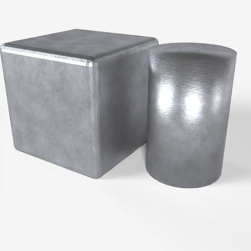Brushed aluminium with heavy dust