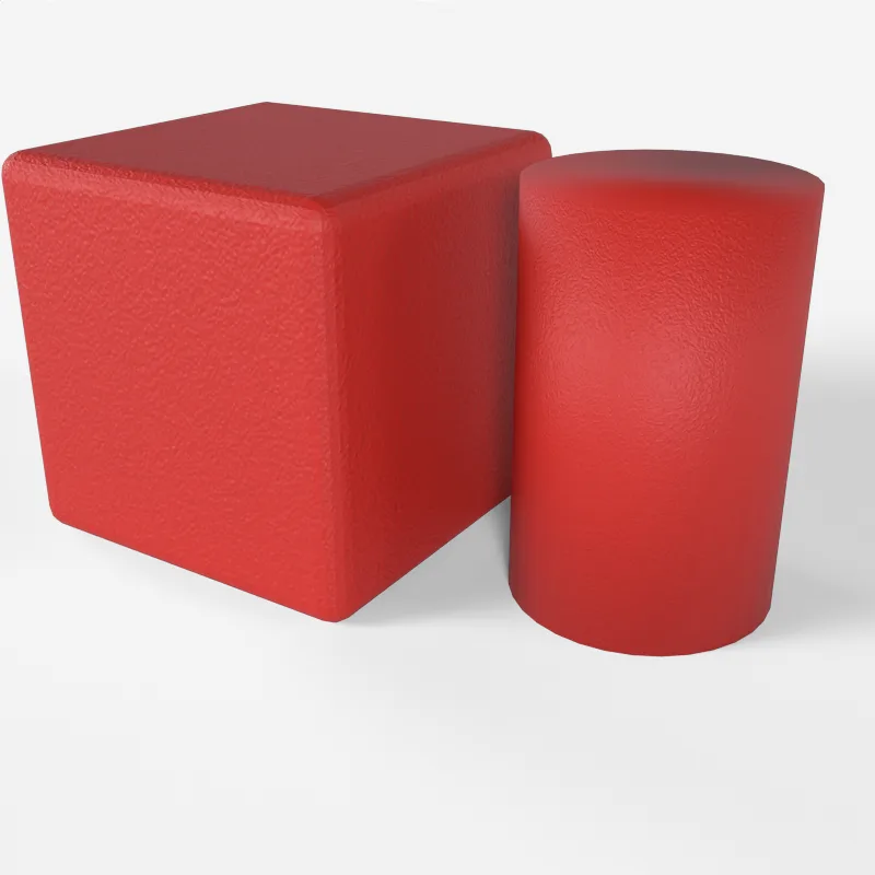Red powder-coated enclosure