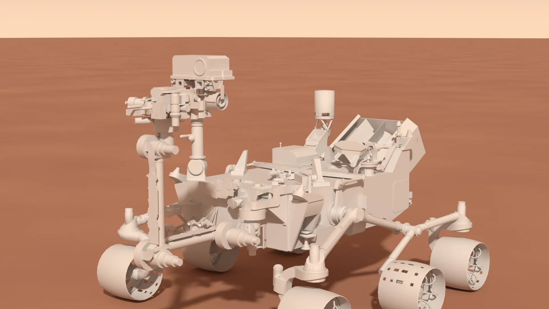 Curiosity rover geometry with no materials
